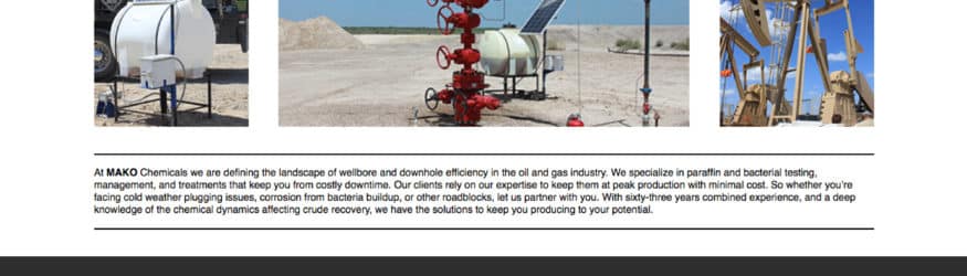 Mako Chemicals Oil Website Design John Perez Graphics, oil and gas website, oil website, branding oil gas designs